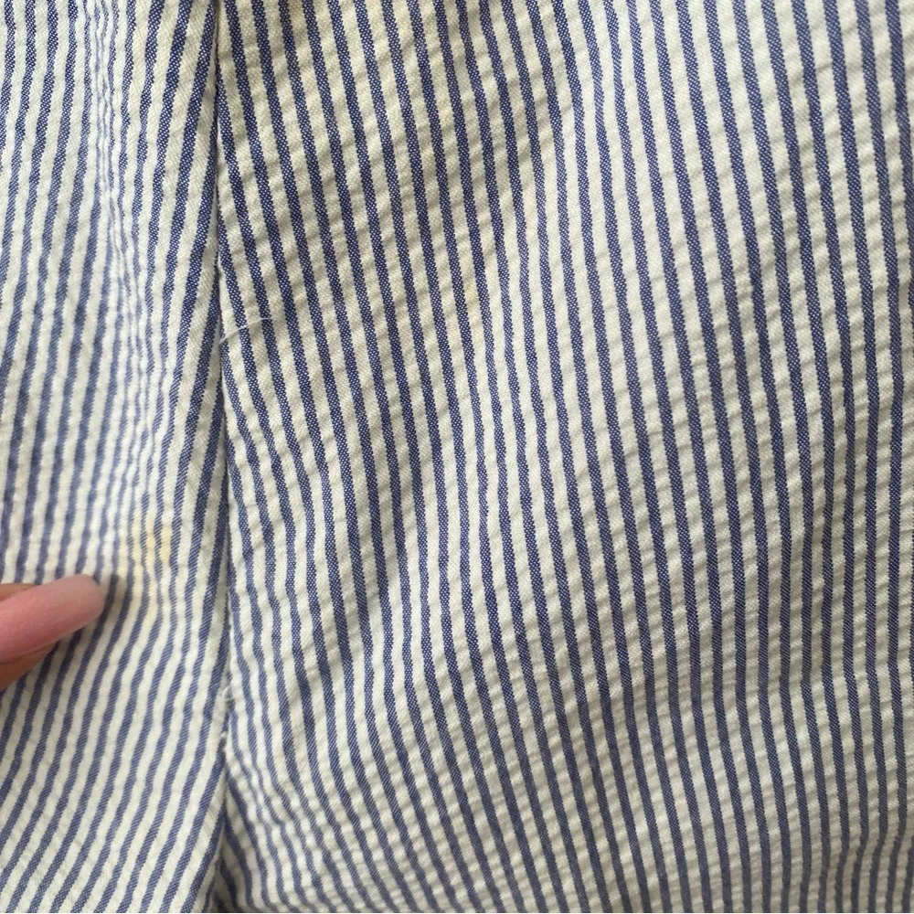 Brooks Brothers Elliot Seersucker Blue Striped Dress Pants Size 36x30